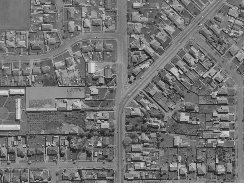116E Kerrs Road from the air, 1970-1974
