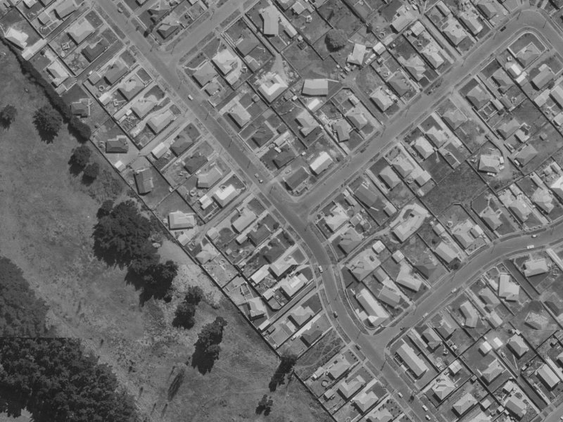 163 Shortland Street from the air, 1970-1974