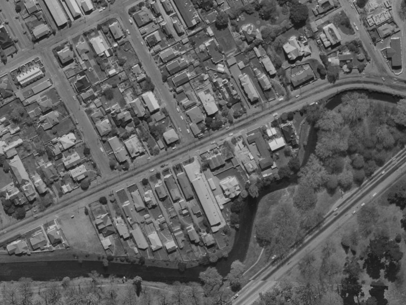 50 Carlton Mill Road from the air, 1970-1974