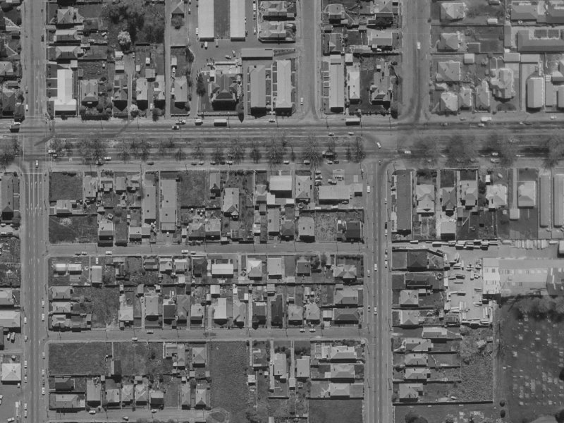 33 Otley Street from the air, 1970-1974