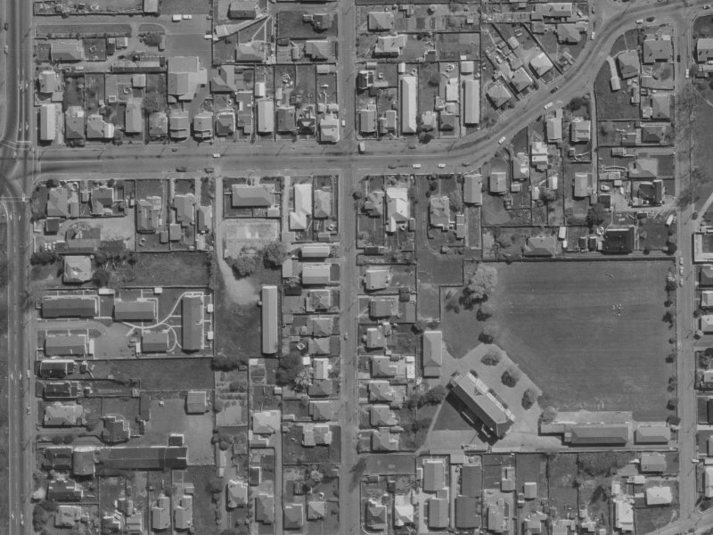 28 Perth Street from the air, 1970-1974