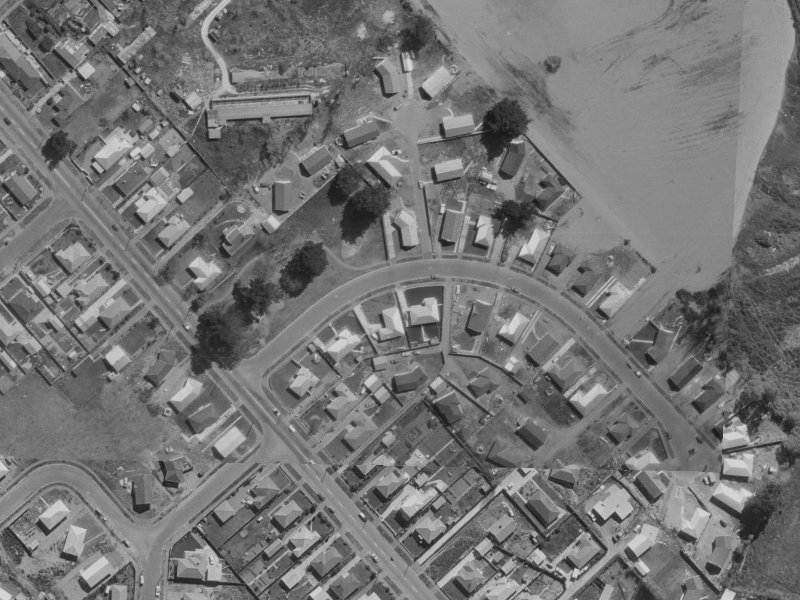 8 Woodlands Place from the air, 1970-1974
