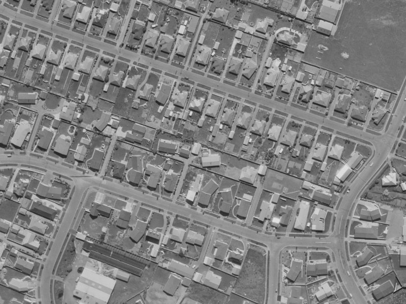 16A Harrowdale Drive from the air, 1970-1974