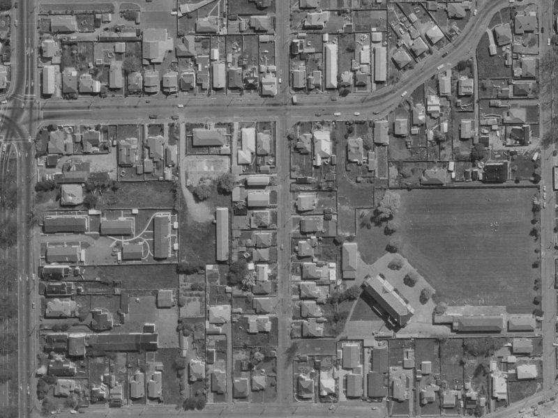 27 Perth Street from the air, 1970-1974