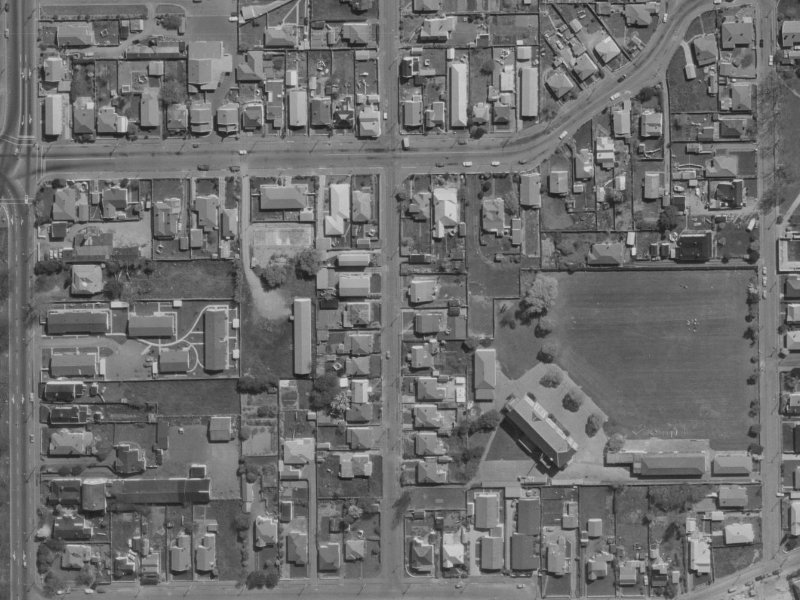 28A Perth Street from the air, 1970-1974
