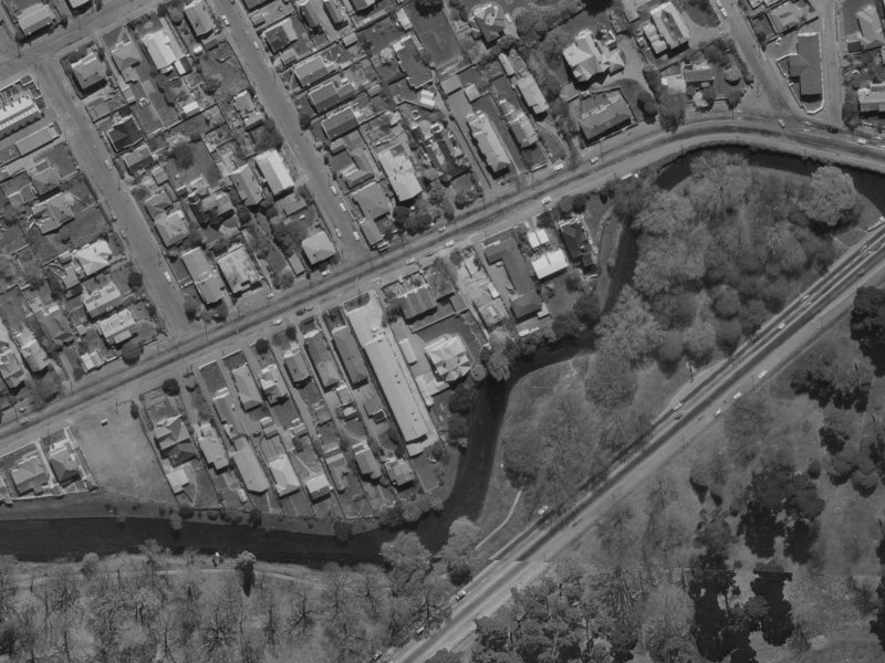 50H Carlton Mill Road from the air, 1970-1974