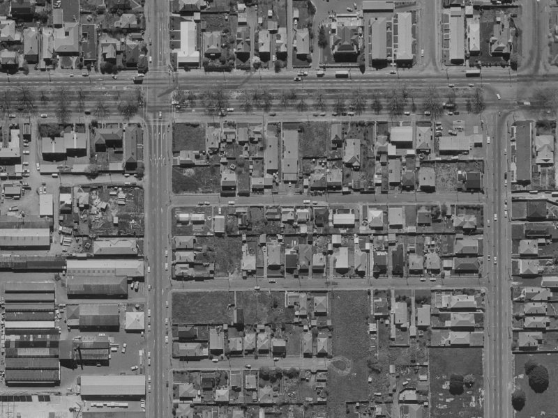 18 Otley Street from the air, 1970-1974