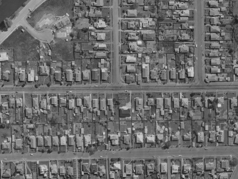 47-55 Retreat Road from the air, 1970-1974