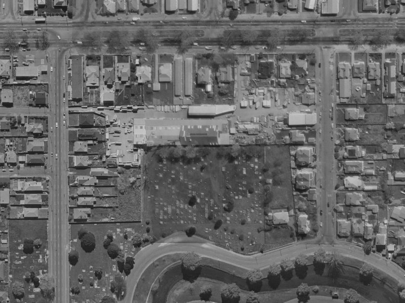 25E Churchill Street from the air, 1970-1974