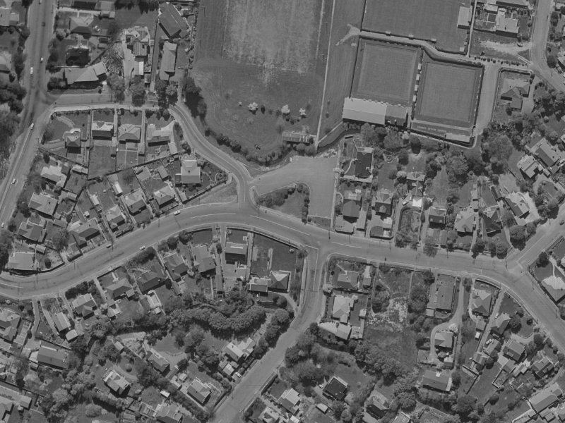 50-54 Kotare Street from the air, 1970-1974