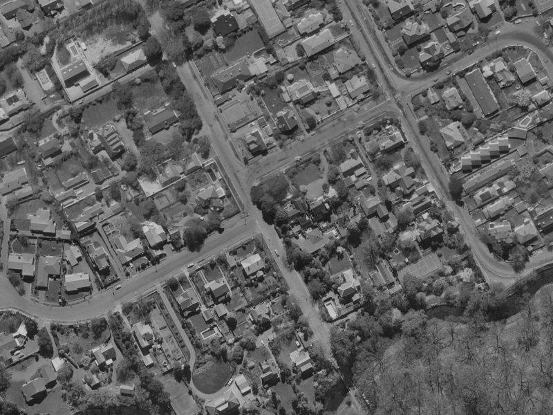 16 Helmores Lane from the air, 1970-1974