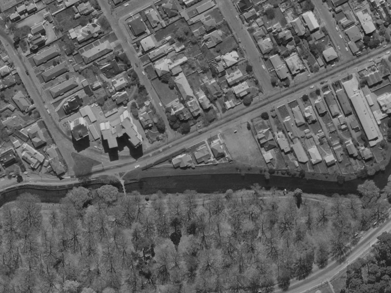 12 Carlton Mill Road from the air, 1970-1974