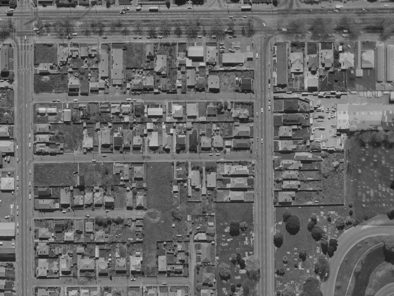 33A Melrose Street from the air, 1970-1974
