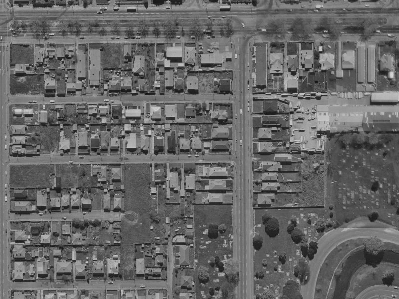 35 Melrose Street from the air, 1970-1974