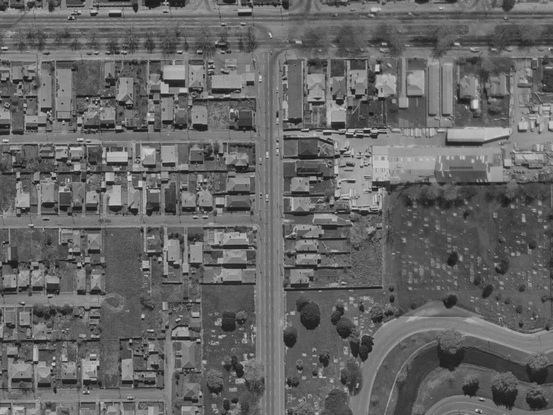 398 Barbadoes Street from the air, 1970-1974