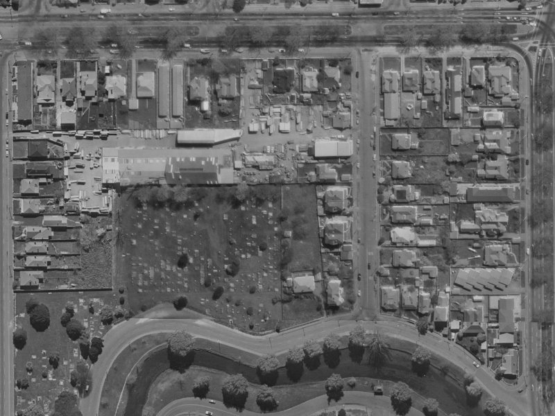 15 Churchill Street from the air, 1970-1974