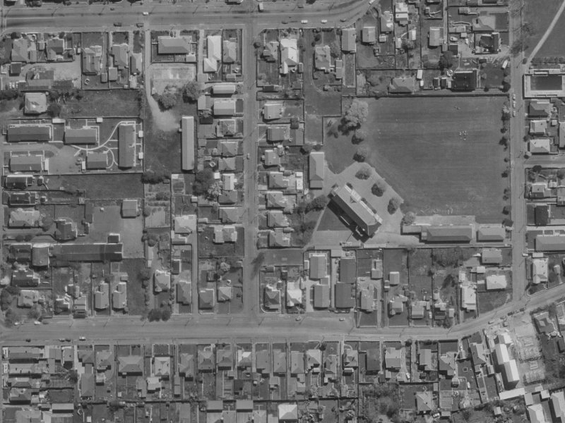 14 Perth Street from the air, 1970-1974