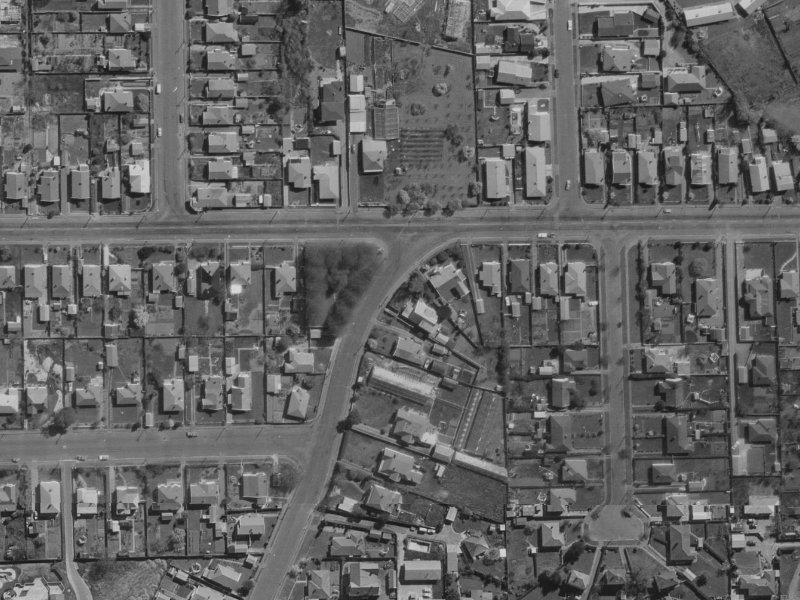 74 Patten Street from the air, 1970-1974