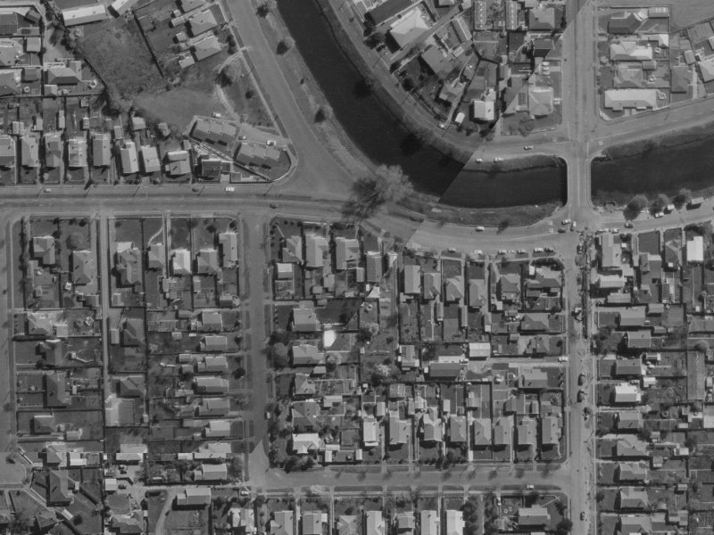 110 Retreat Road from the air, 1970-1974
