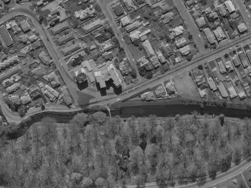 2 Carlton Mill Road from the air, 1970-1974