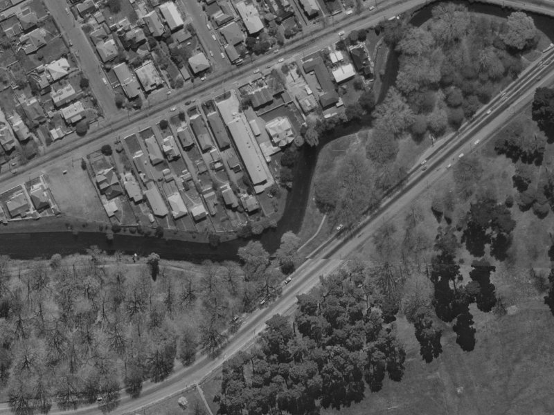 48A Carlton Mill Road from the air, 1970-1974