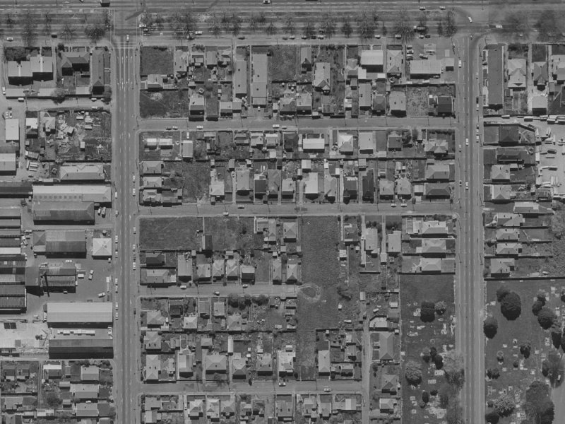 16 Melrose Street from the air, 1970-1974