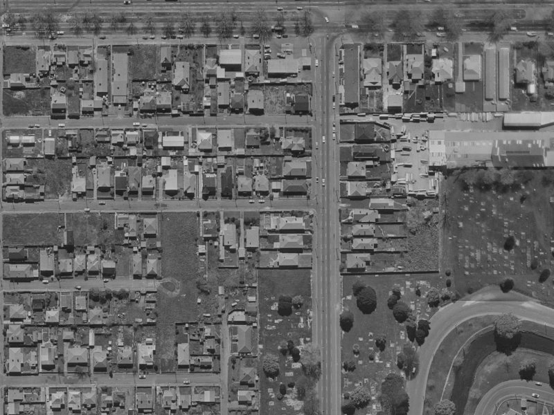 33 Melrose Street from the air, 1970-1974