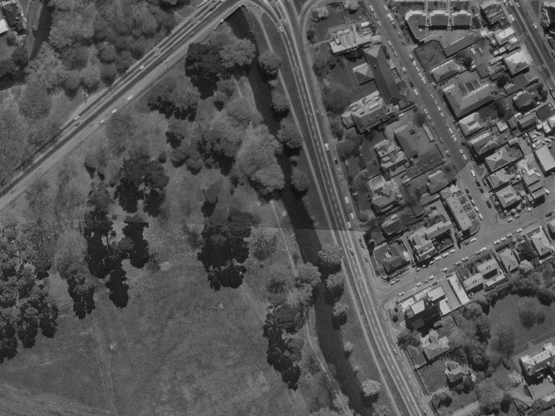124 Park Terrace from the air, 1970-1974