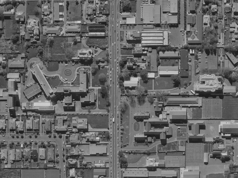 888C Colombo Street from the air, 1970-1974