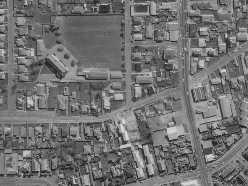 3-7 Pavitt Street from the air, 1970-1974