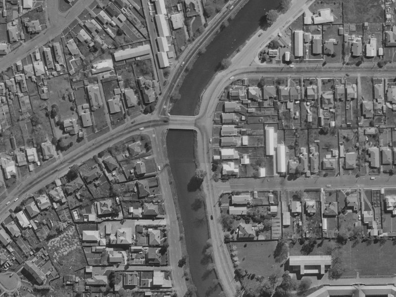 210 Avonside Drive from the air, 1970-1974