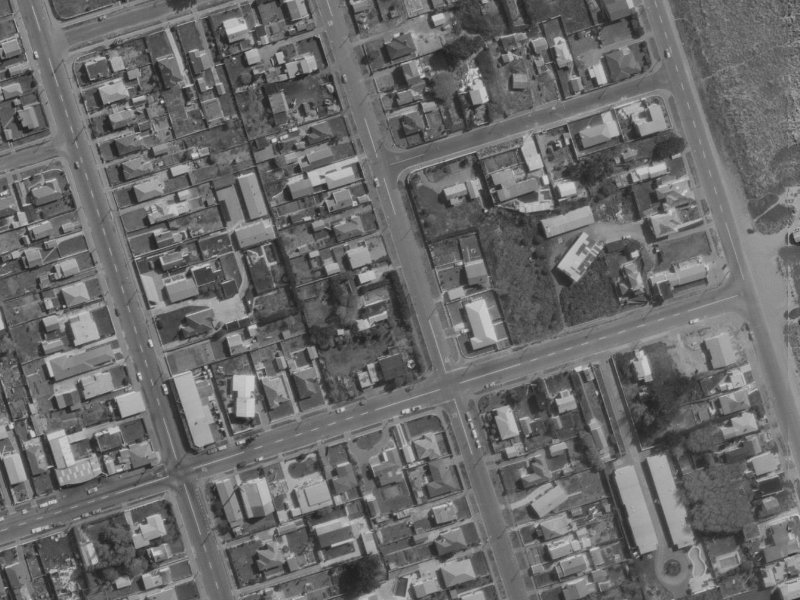90 Pine Avenue from the air, 1970-1974