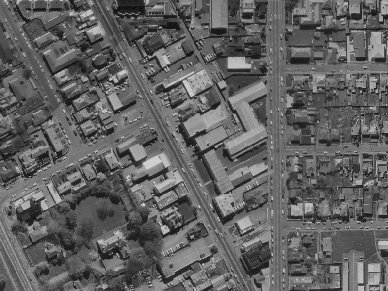 145 Knox Lane from the air, 1970-1974