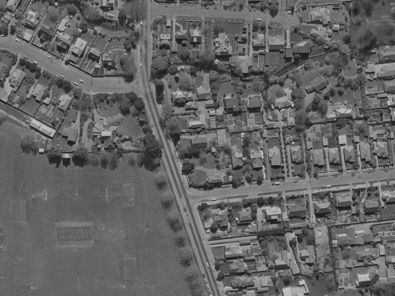 104 Straven Road from the air, 1970-1974