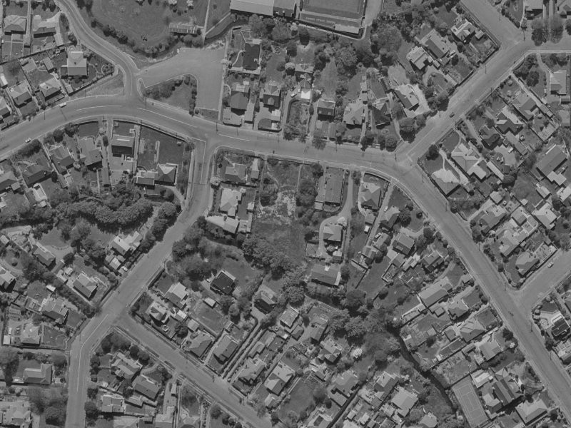 Kotare Street from the air, 1970-1974