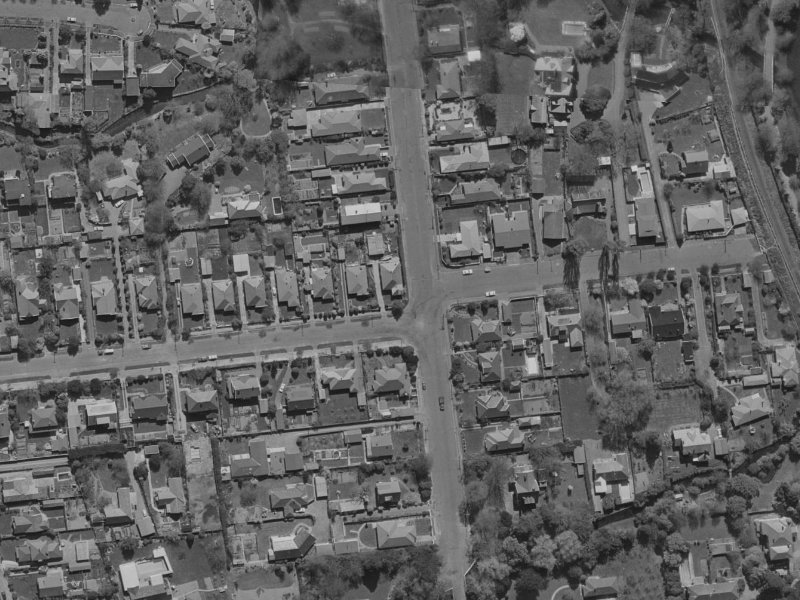 91 Harakeke Street from the air, 1970-1974