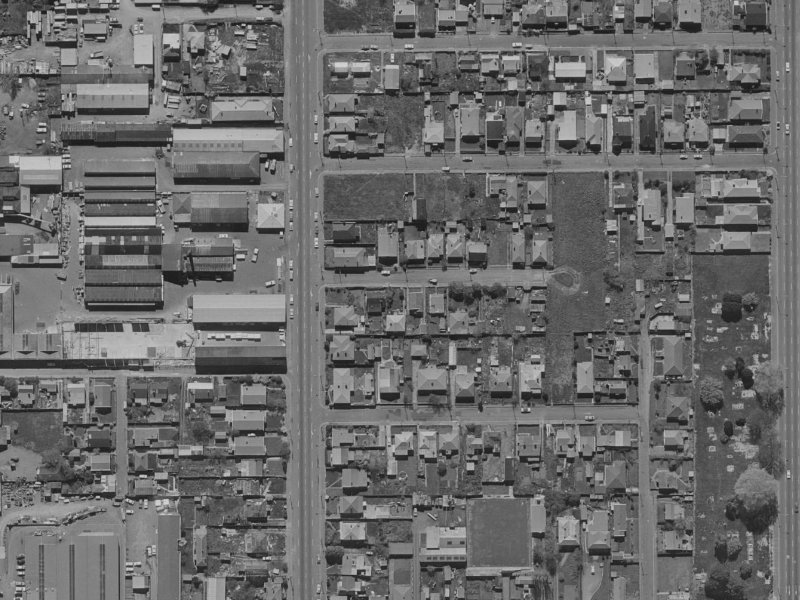 12 Moa Place from the air, 1970-1974