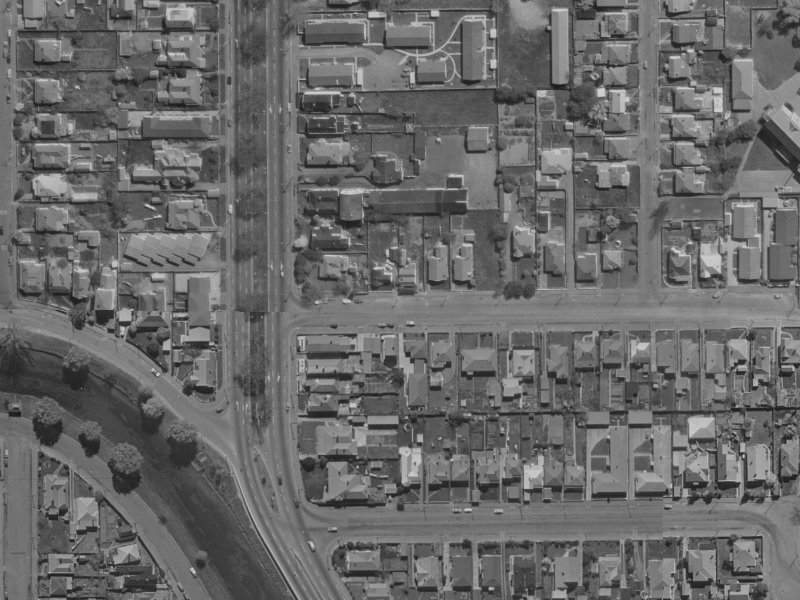 9-17 Alexandra Street from the air, 1970-1974