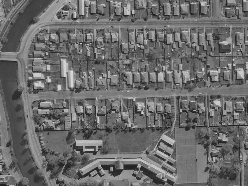 33 Cowlishaw Street from the air, 1970-1974