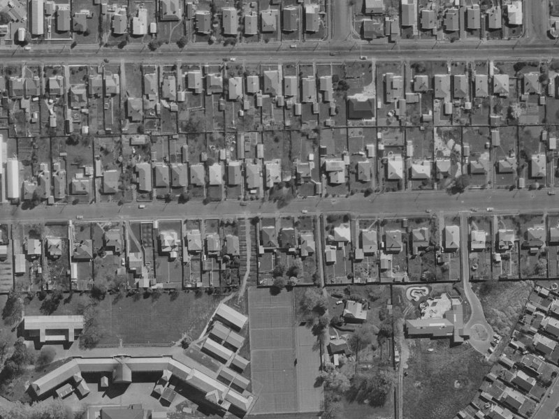 Cowlishaw Street from the air, 1970-1974