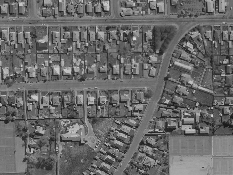 58 Cowlishaw Street from the air, 1970-1974