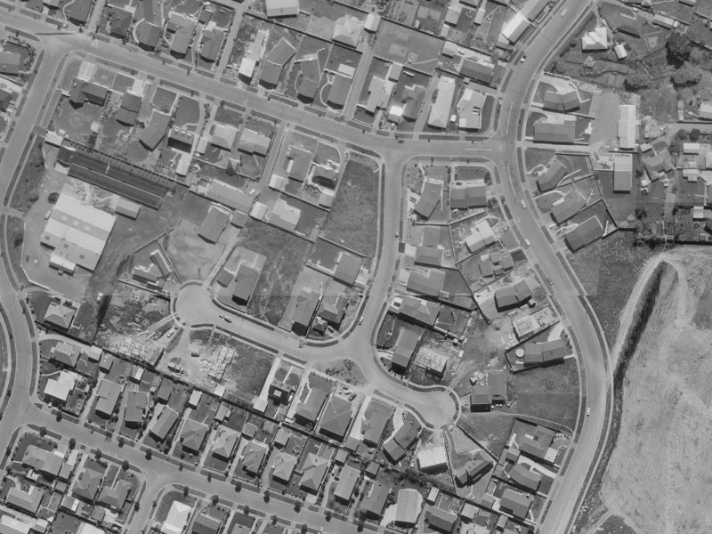 6 Hillcrest Place from the air, 1970-1974