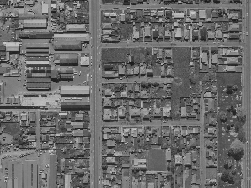 26 Ely Street from the air, 1970-1974