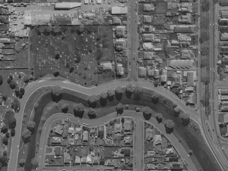 358 Cambridge Terrace from the air, 1970-1974