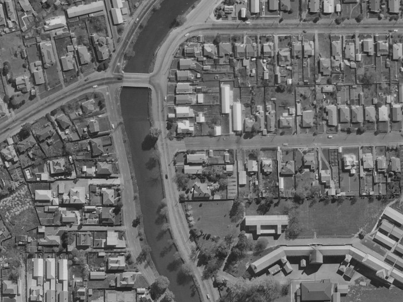 202 Avonside Drive from the air, 1970-1974