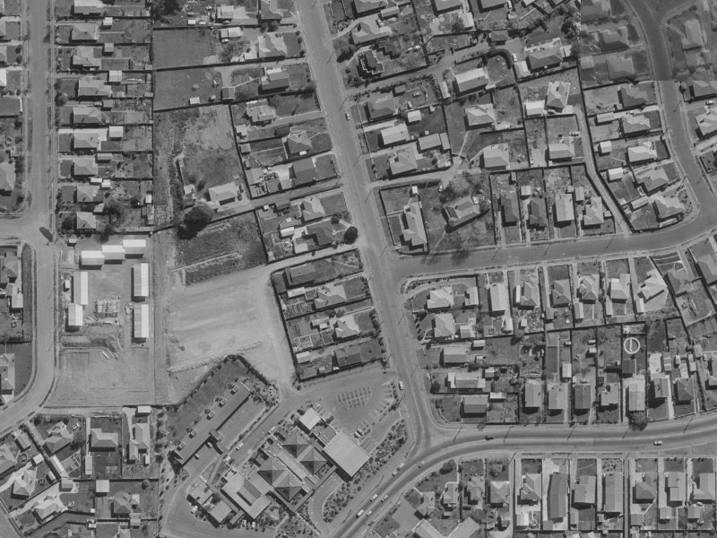 82 Cuffs Road from the air, 1970-1974