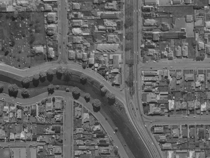 380 Cambridge Terrace from the air, 1970-1974