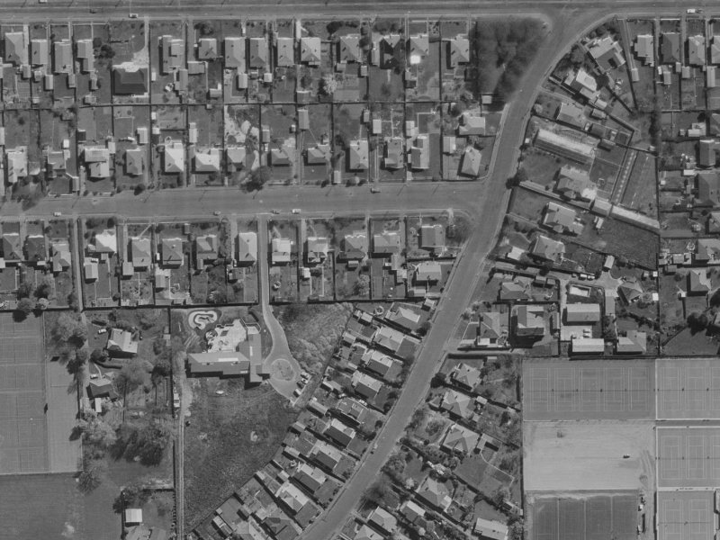 58A Cowlishaw Street from the air, 1970-1974