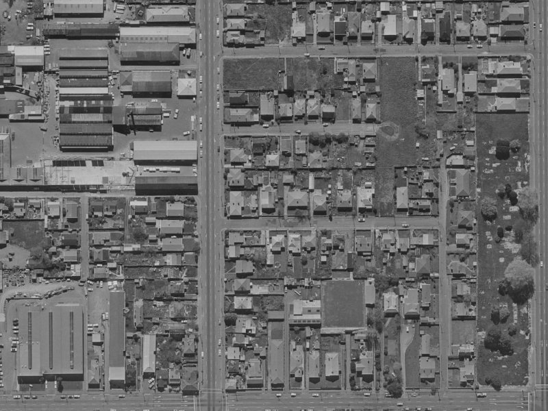 58 Ely Street from the air, 1970-1974