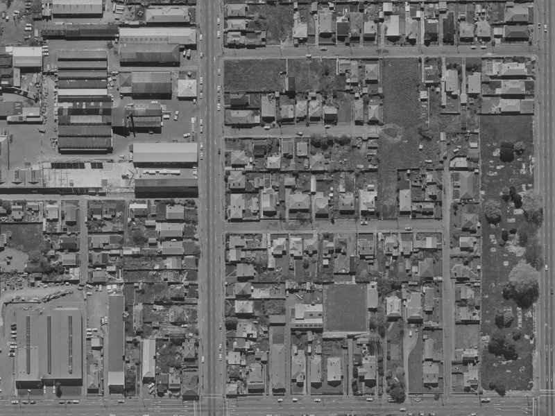 46A Ely Street from the air, 1970-1974